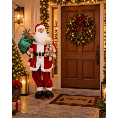 Papai Noel Dançante Musical com Movimento 150cm Bivolt