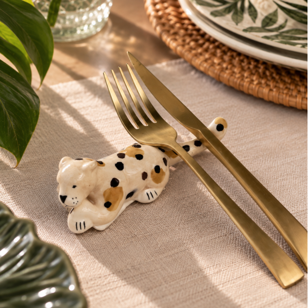 Descanso de Talher Leopardo Marrom