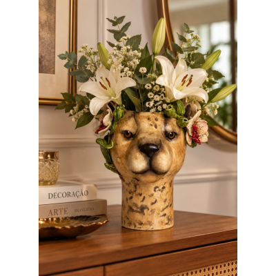 Vaso Leopardo com Orquídeas Silvestres