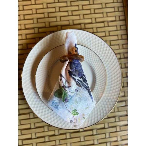 GUARDANAPO ESTAMPADO LINHO SINTETICO -PASSARO