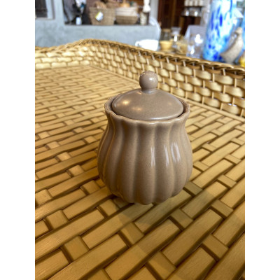 AÇUCAREIRO DE PORCELANA PÉTALA AREIA