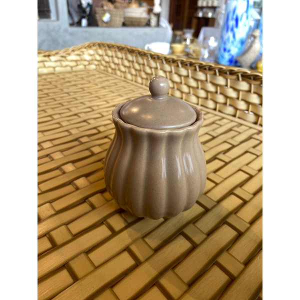 AÇUCAREIRO DE PORCELANA PÉTALA AREIA