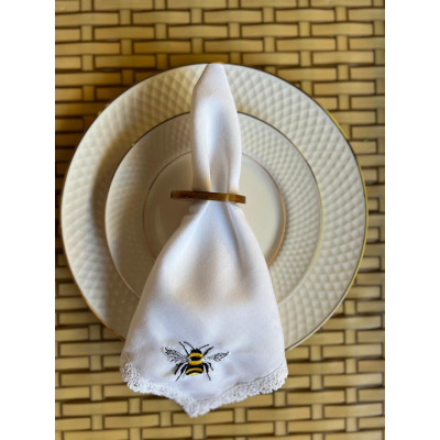 7722 GUARDANAPO ABELHA 45X45CM BRANCO 7722 GUARDANAPO ABELHA 45X45CM BRANCO