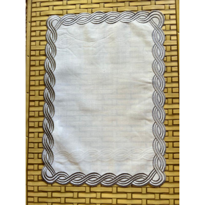 4232 JOGO AMERICANO RETANGULAR C/ GUARDANAPO BRANCO 4232 JOGO AMERICANO RETANGULAR C/ GUARDANAPO BRANCO