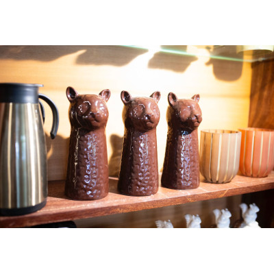 VASO DECORATIVO CERÂMICA LEOPARDO