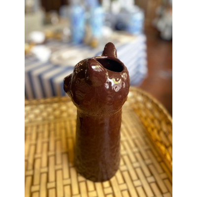 VASO DECORATIVO CERÂMICA LEOPARDO