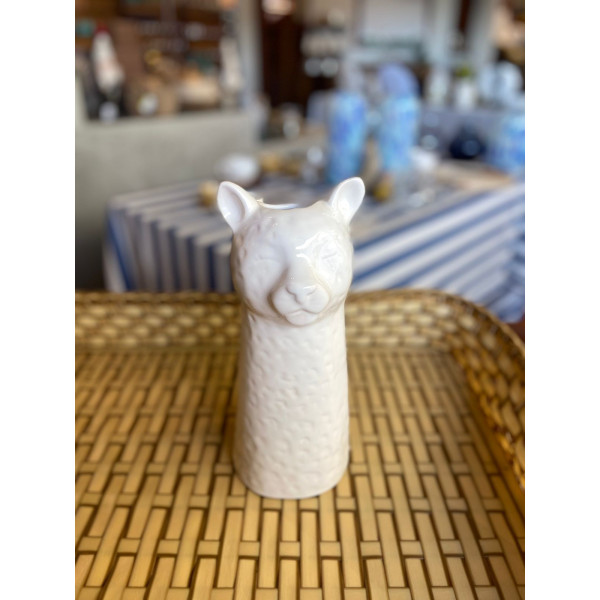 VASO DECORATIVO CERÂMICA LEOPARDO